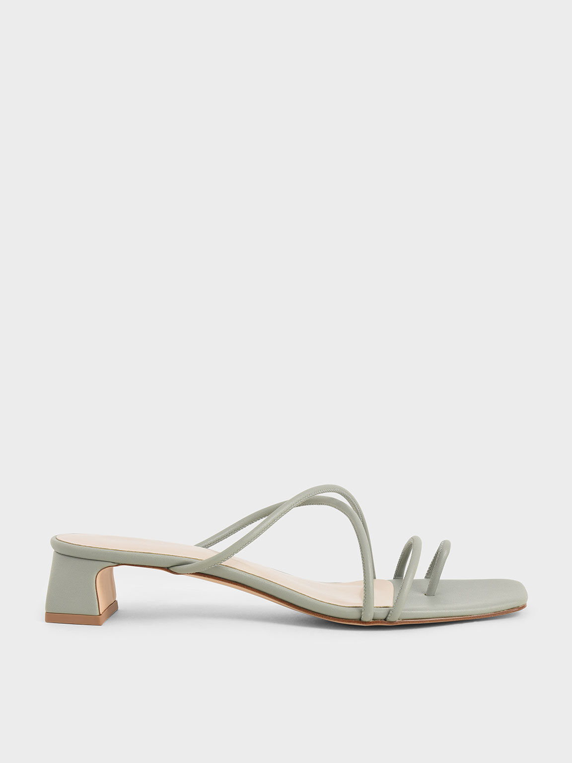 Strappy Toe Ring Sandals, Sage Green, hi-res