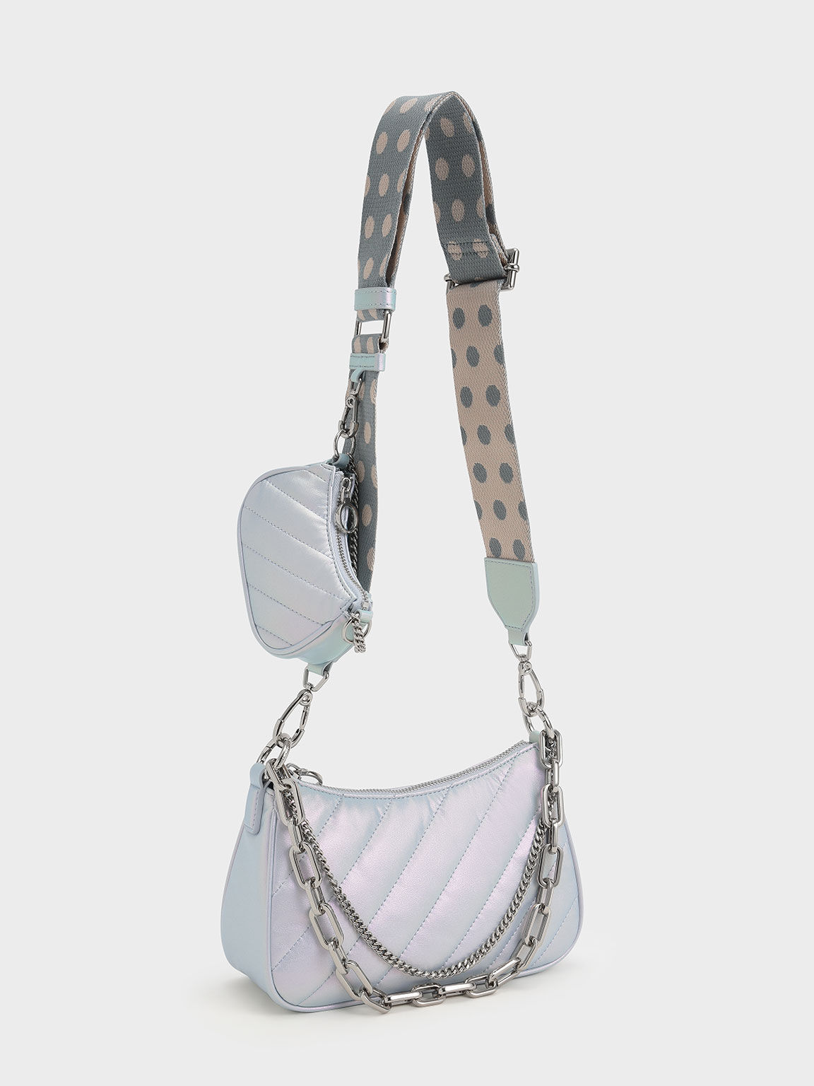 Chailly Chain Handle Crossbody Bag & Pouch, Peacock, hi-res