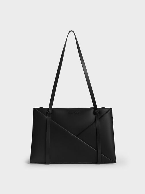 Tote Bag Midori Geometric, Noir, hi-res