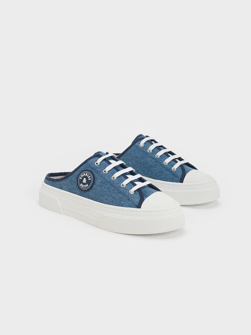 Kay Denim Slip-On Sneakers, Blue, hi-res