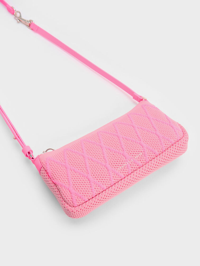 Phone Pouch Knitted Geona, Pink, hi-res