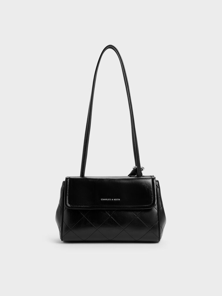 Tas Tote Quilted Apfra, Noir, hi-res