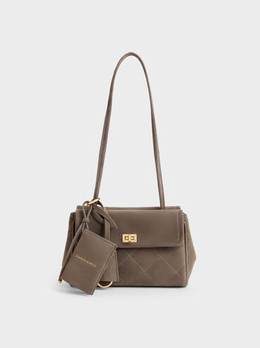 Tas Tote Quilted Apfra, Stone Grey, hi-res