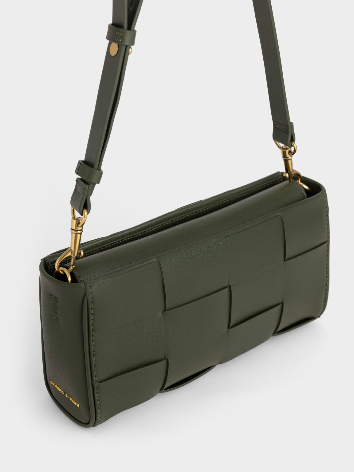 Tas Woven Chain Handle, Olive, hi-res