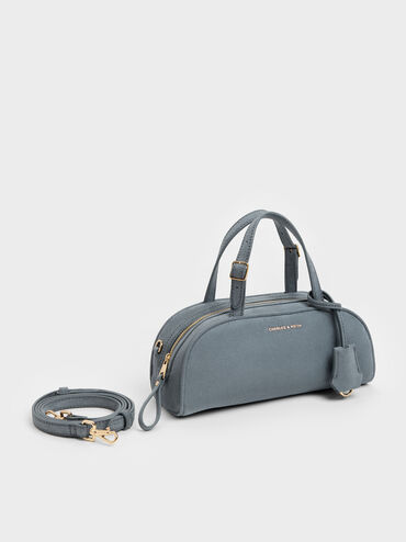 Tas Bowling Elongated Vega Faux Suede, Smoky Blue, hi-res