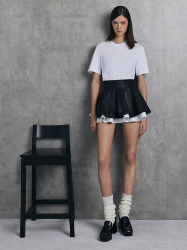 Platform Block-Heel Loafer Pumps, Black Box, hi-res