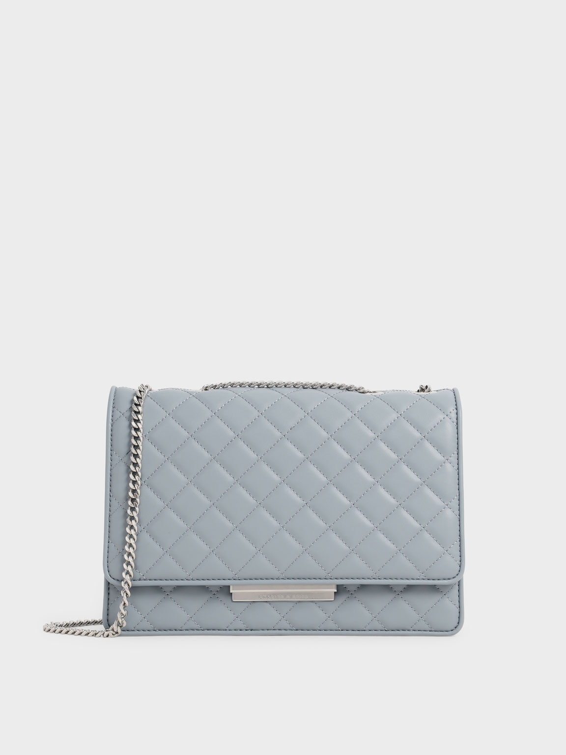 Tas Quilted Chain, Steel Blue, hi-res