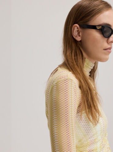 Birdie Recycled Acetate Sunglasses, Noir, hi-res