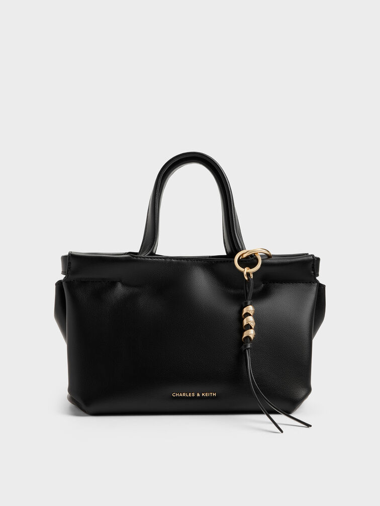 Tas Tote Tassel Zephyr Mini, Black, hi-res