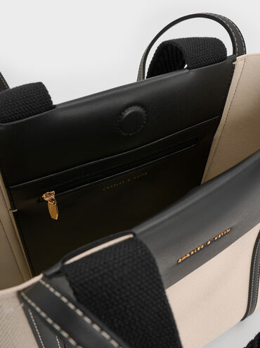 Tote Bag Shalia Canvas, Beige Canvas, hi-res