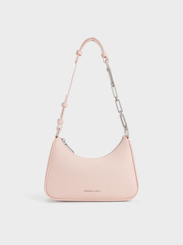 Tas Bahu Chain-Strap Lane, Soft Pink, hi-res
