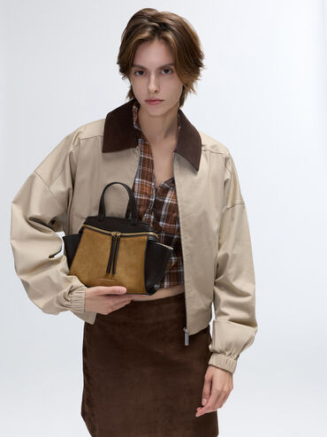 Tas Top Handle Pansy Trapeze Two-Tone, Sahara Sand, hi-res