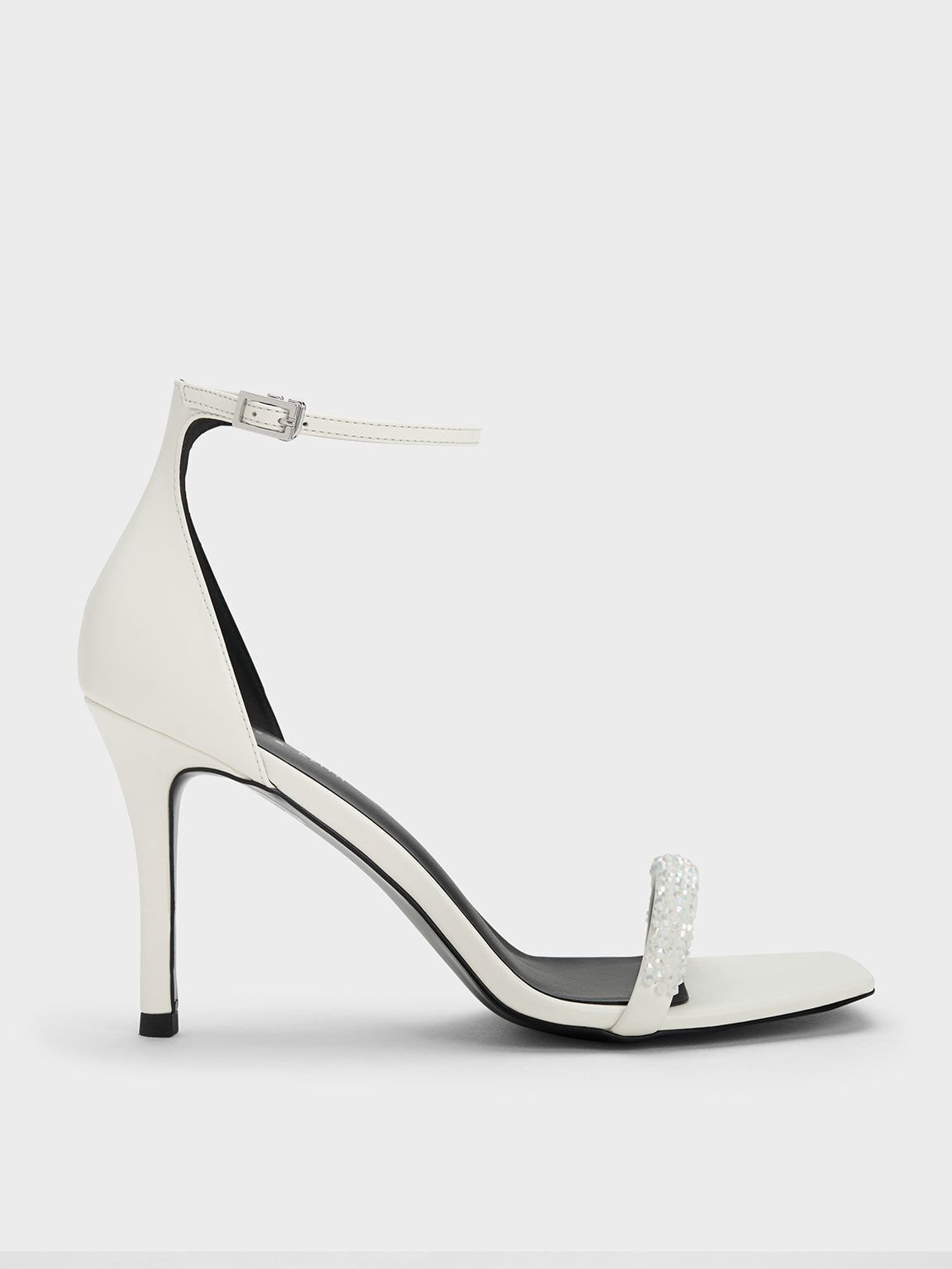 White one strap sandals shop