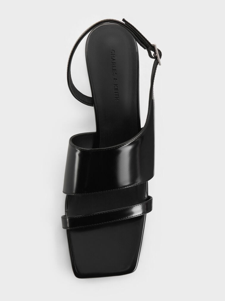 Sandal Slingback Slant-Heel, Black Box, hi-res