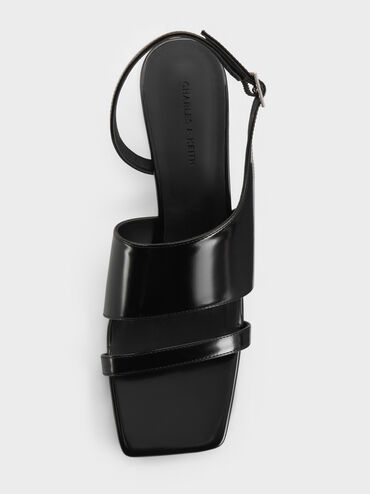 Sandal Slingback Slant-Heel, Black Box, hi-res