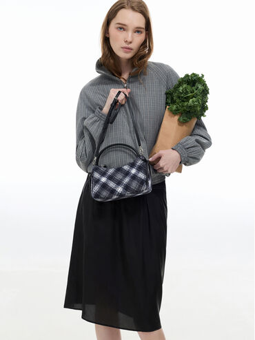 Tas Top Handle Hazel Checkered, Multi, hi-res