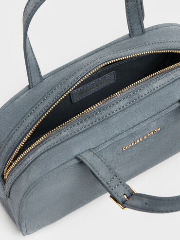 Tas Bowling Elongated Vega Faux Suede, Smoky Blue, hi-res