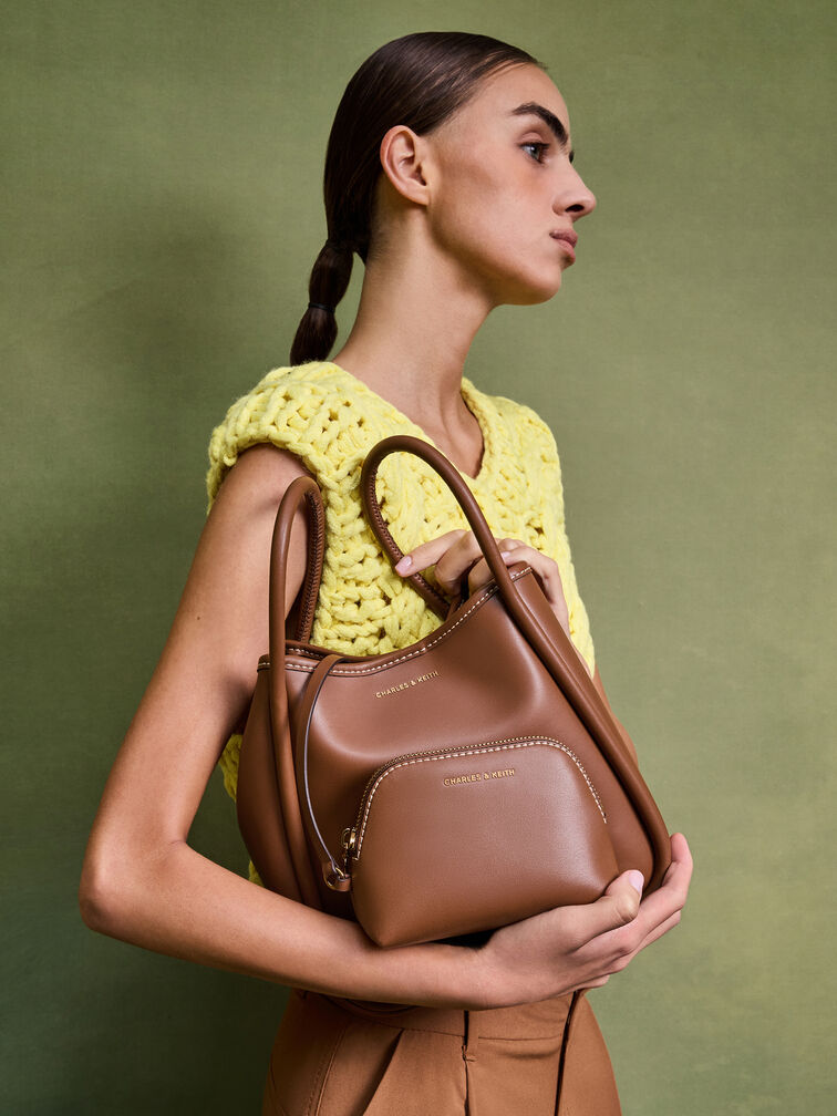 Tote Bag Tubular Lyla Mini, Chocolate, hi-res