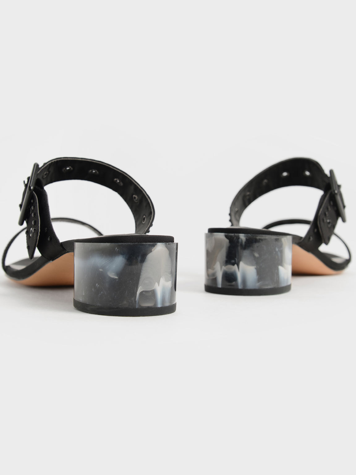 The Anniversary Series: Sandal Mules Sepphe Recycled Nylon Grommet, Black, hi-res
