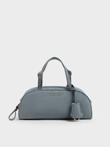 Tas Bowling Elongated Vega Faux Suede, Smoky Blue, hi-res