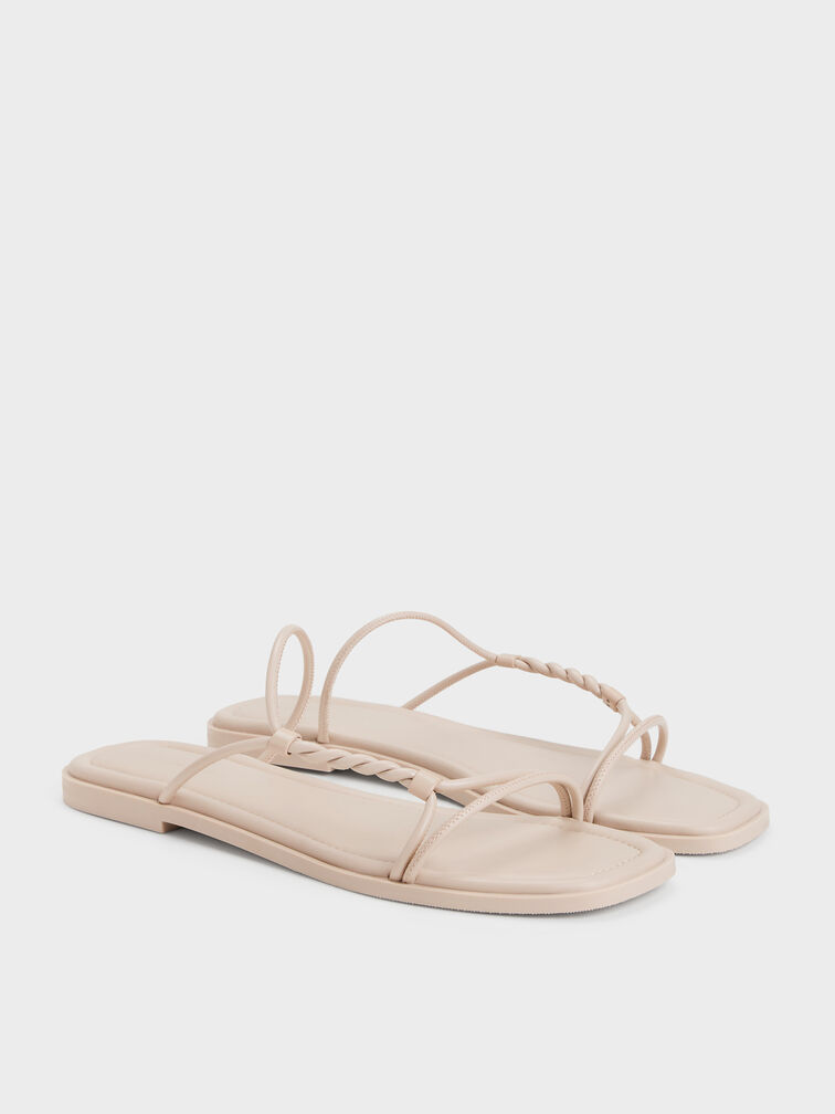 Sandal Slide Twist-Strap Fianna, Beige, hi-res