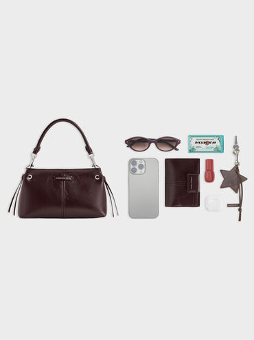 Tas Top Handle Noane, Wineberry Red, hi-res