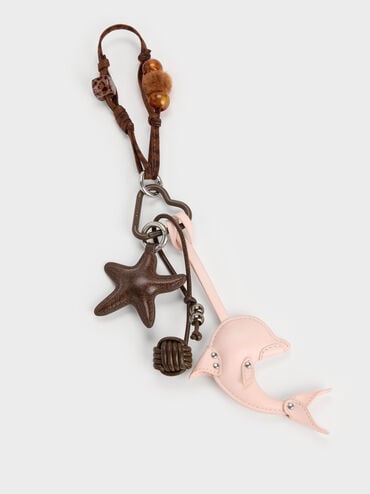 Delfina Dolphin & Starfish Charm, Multi, hi-res