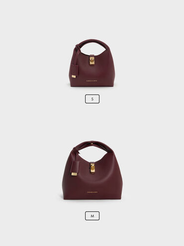 Tas Bucket Turn-Lock Mini Chance Mini, Wineberry Red, hi-res