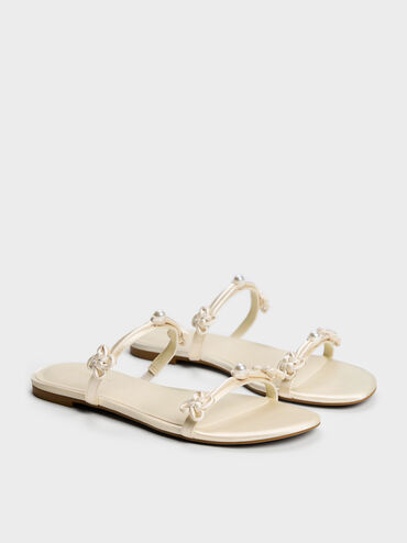 Sandal Slide Knot-Pearl Orinda, Butter, hi-res
