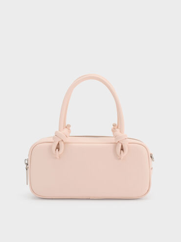 Sammie Knotted-Handle Elongated Tote Bag, Soft Pink, hi-res