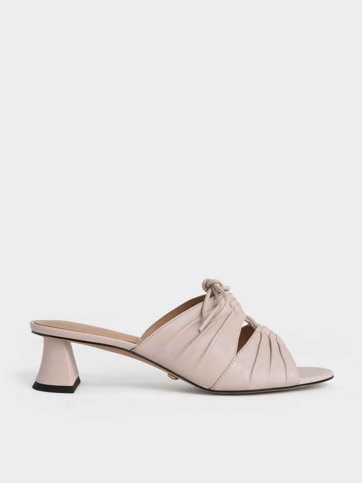 Sandal Mules Landis Leather Round-Toe, Pink, hi-res