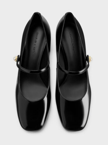 Sepatu Pumps Mary Jane Pearl Marie, Black Box, hi-res