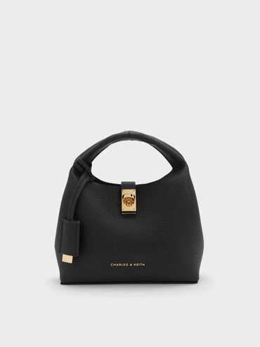 Tas Bucket Turn-Lock Mini Chance Mini, Black, hi-res