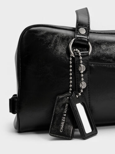 Tas Bahu Studded Tatiana, Noir, hi-res