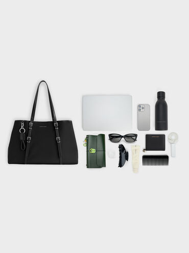 Tas Tote Levy Nilon, Noir, hi-res