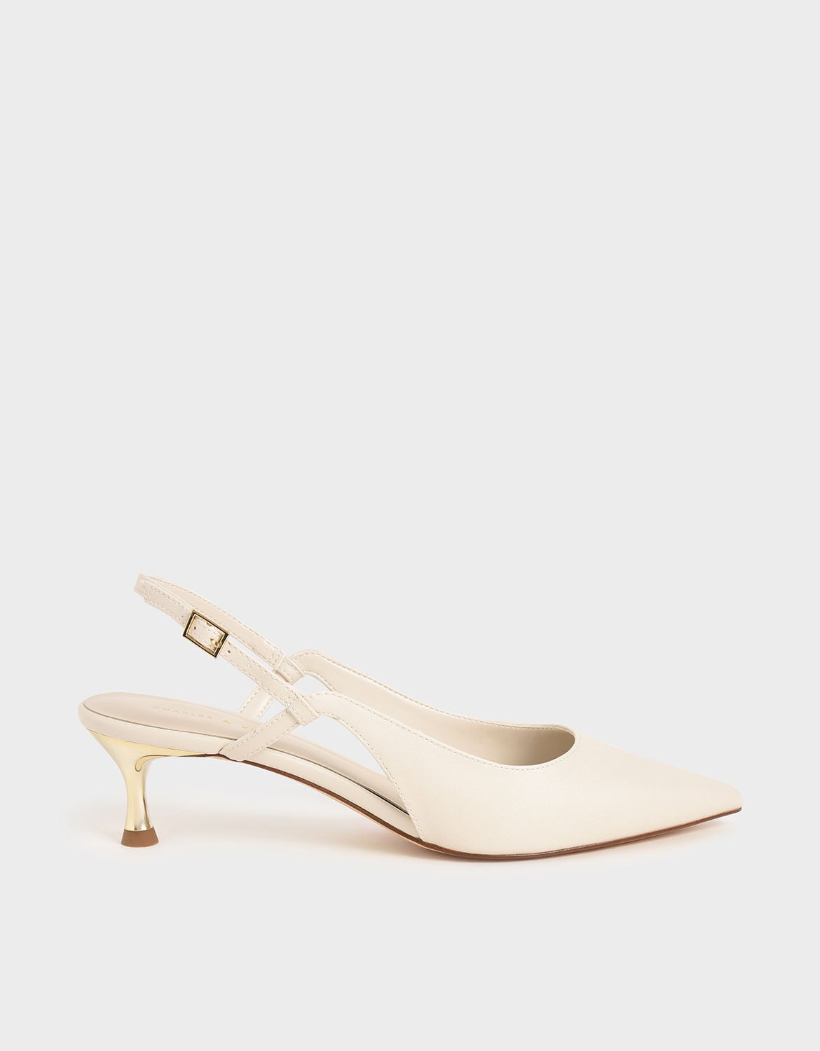 Chalk Sepatu Pumps Cut-Out Slingback 