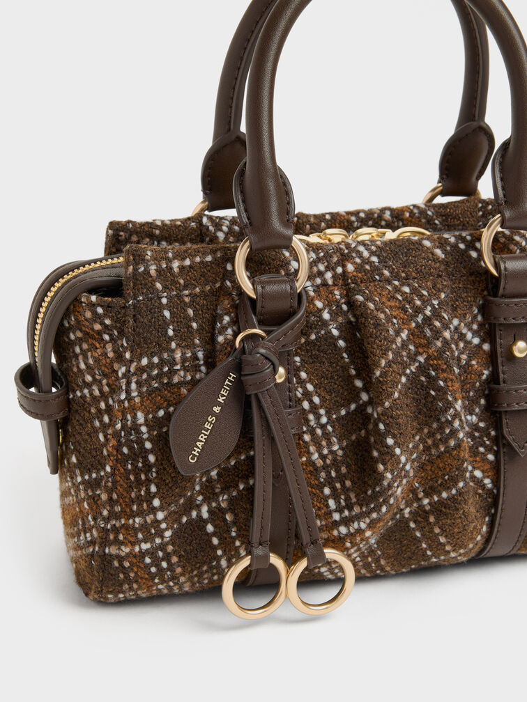 Tas Tote Top Handle Checkered Britton, Multi, hi-res