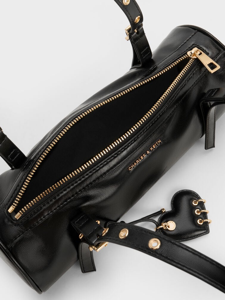 Tas Bahu Elongated Rey, Black, hi-res