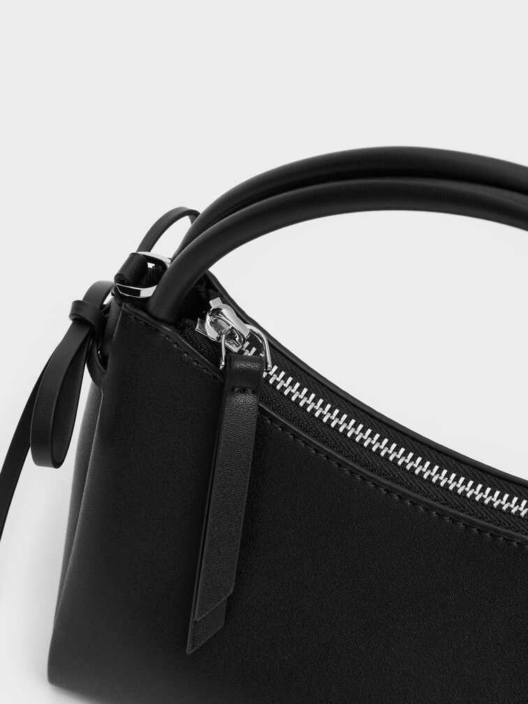 Hazel Bow Top Handle Bag, Noir, hi-res