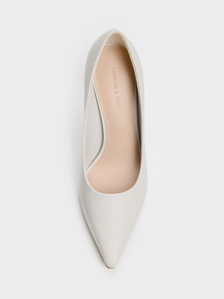 Kerra Pointed High Heels, White, hi-res