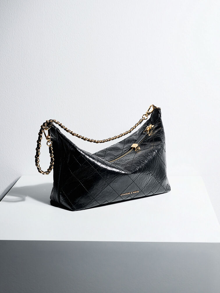 Tas Bahu Quilted Duo, Black, hi-res