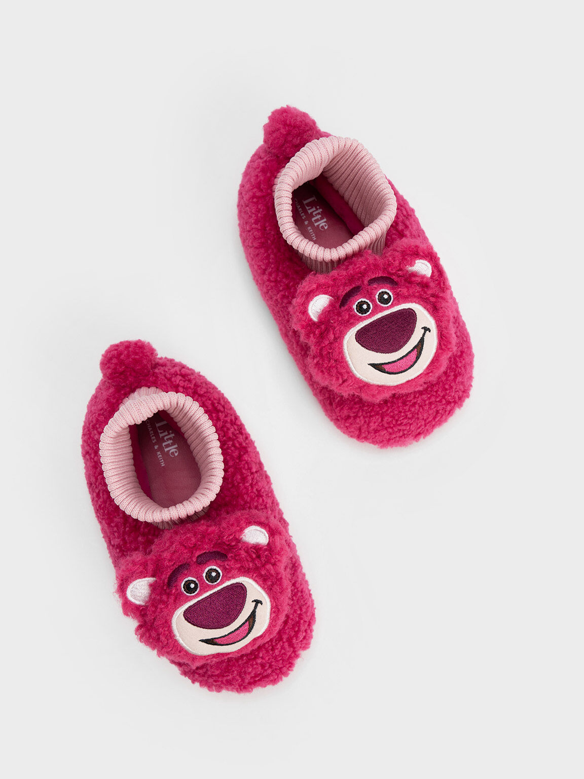 Sepatu Boots Girls' Furry Sock-Knit Lotso, Pink, hi-res