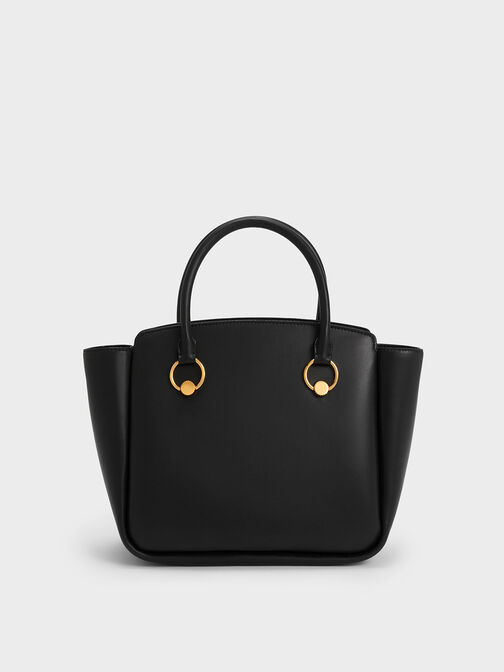 Tas Tote Bag Large Ring-Embellished, Black, hi-res