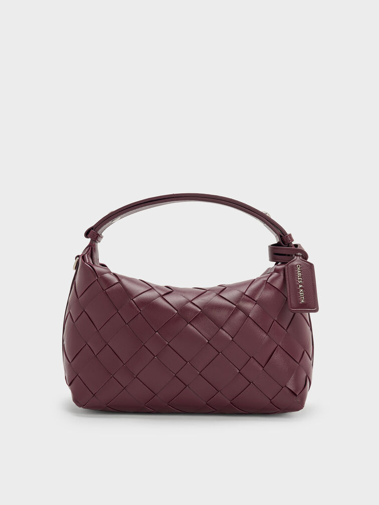 Tas Bahu Woven Ivette, Wineberry Red, hi-res