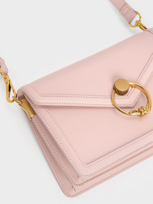Joelle Envelope Shoulder Bag, Light Pink, hi-res