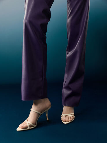 Sepatu Mules Heeled Strappy Taylen, Beige, hi-res