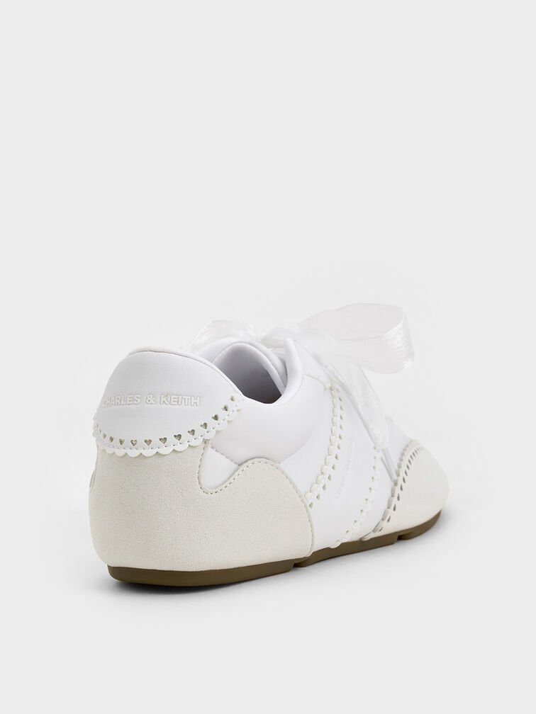 Sneakers Mary Jane Contrast-Panel Mesh, White, hi-res