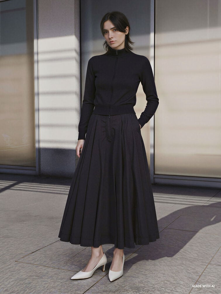 Kerra Pointed Mid Heels, White, hi-res