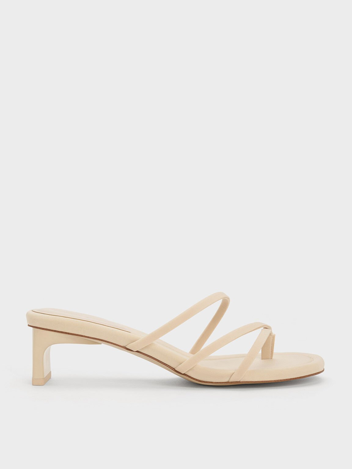 Nude Blade Heel Thong Sandals CHARLES KEITH ID