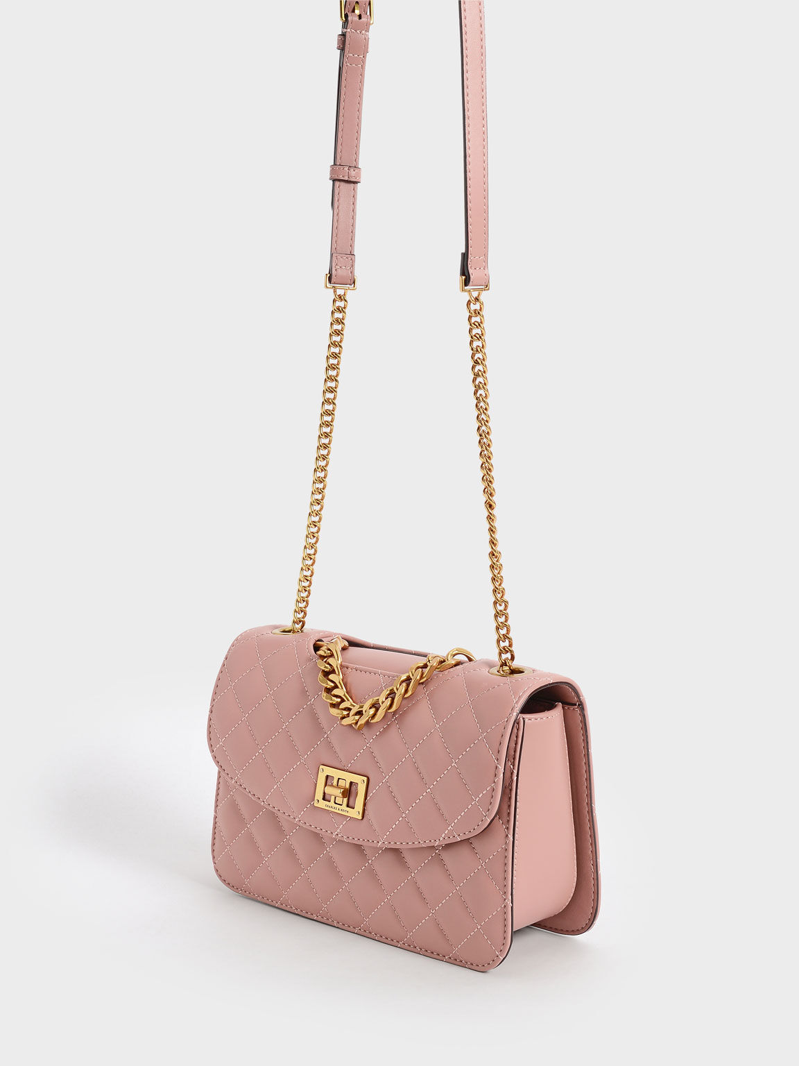 Clutch Quilted, Blush, hi-res